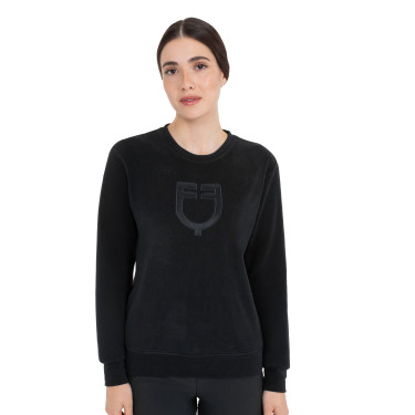 Felpa donna girocollo in pile Equestro