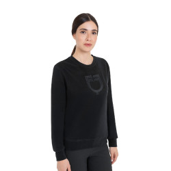 Felpa donna girocollo in pile Equestro