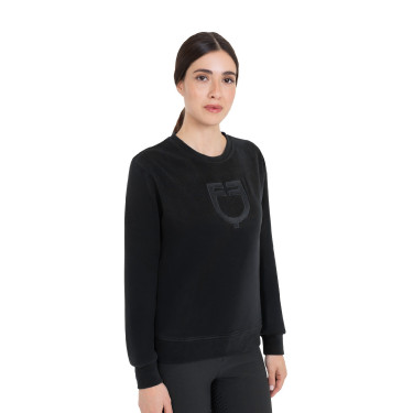 Felpa donna girocollo in pile Equestro