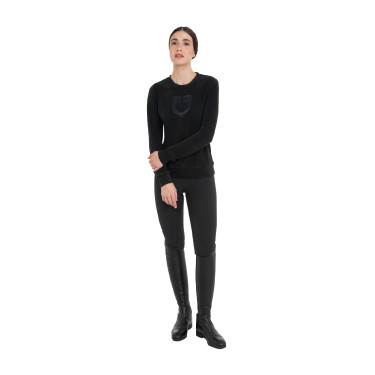 Felpa donna girocollo in pile Equestro