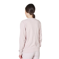 Felpa donna girocollo in pile Equestro Blazer marine Blu marino