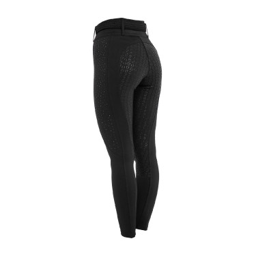 Leggings donna vita alta con passanti e strass Equestro