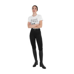Leggings donna vita alta con passanti e strass Equestro