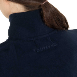 Felpa donna collo alto in pile con zip a 3/4 Equestro