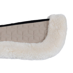 Compensatore in tessuto tecnico e montone con trapuntatura a cubi Equestro Ciottolato / bianco antico