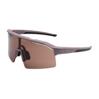 Occhiali da sole sportivi polarizzati modello Soleil Equestro Nero opaco / oro revo Giallo