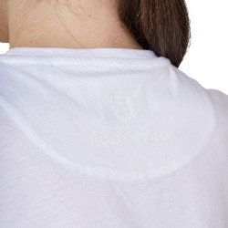 T-shirt donna con logo monogram effetto velluto Equestro