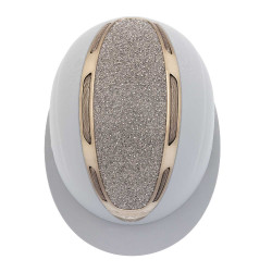 Cap Apocalypse donna con calotta rivestita e strass omologazione Astm F1163-23 Equestro Grigio ghiacciato / gmt