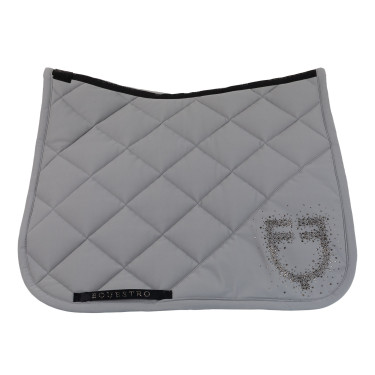 Sottosella da dressage Equestro con logo in strass Grigio brinato / grigio brinato