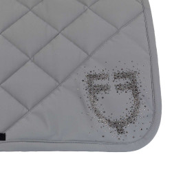 Sottosella da dressage Equestro con logo in strass Grigio brinato / grigio brinato
