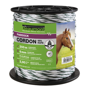 Corda elettrica per recinti equini 6 mm Beaumont