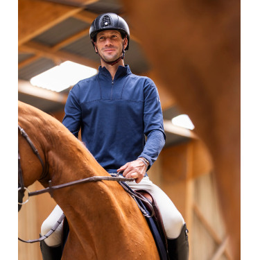 T-shirt termico da equitazione Horse Pilot uomo Marina Blu marino