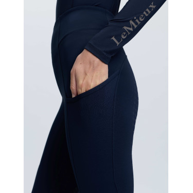 Pantaloni da equitazione a vita alta Naomi Pull On Navy LeMieux donna