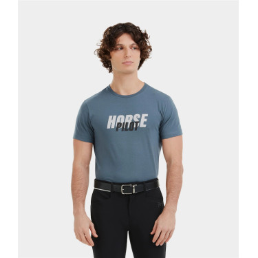 T-shirt Horse Pilot Team uomo Indaco vintage Blu T-shirt Horse Pilot Team uomo Indaco vintage Blu