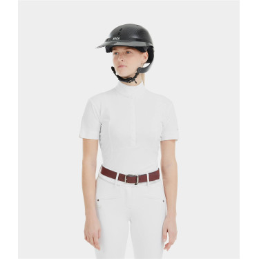 Camicia da concorso Monica Horse Pilot maniche corte donna Bianco