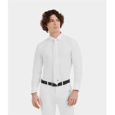 Camicia da concorso Aerolight maniche lunghe Horse Pilot uomo Bianco
