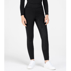 Leggings da equitazione termici ELT Rica in pile bouclé da donna Nero