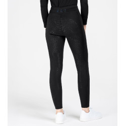Leggings da equitazione termici ELT Rica in pile bouclé da donna Nero