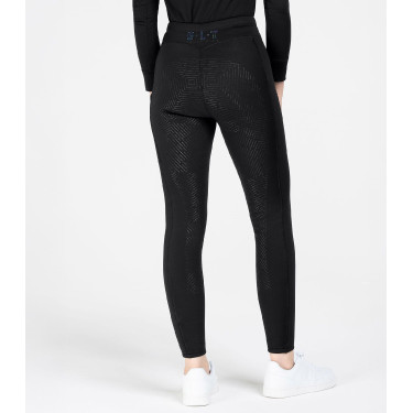 Leggings da equitazione termici ELT Rica in pile bouclé da donna Nero