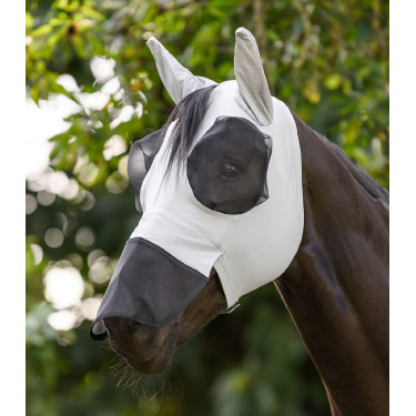 Maschera anti-mosche Waldhausen Puck con protezione nasale Grigio argento Maschera anti-mosche Waldhausen Puck con protezione nasale Grigio argento