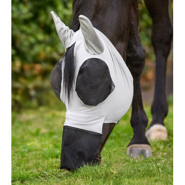 Maschera anti-mosche Waldhausen Puck con protezione nasale Grigio argento Maschera anti-mosche Waldhausen Puck con protezione nasale Grigio argento