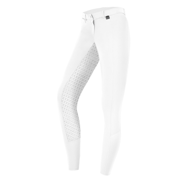Pantaloni da equitazione ELT Micro Sport silicone Bianco