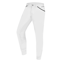 Pantaloni da equitazione ELT Mailo con grip al ginocchio da uomo Bianco