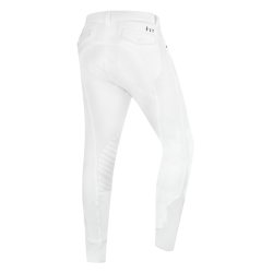 Pantaloni da equitazione ELT Mailo con grip al ginocchio da uomo Bianco