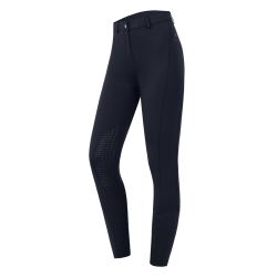 Pantaloni da equitazione ELT Essential grip ginocchia bambino Blu profondo