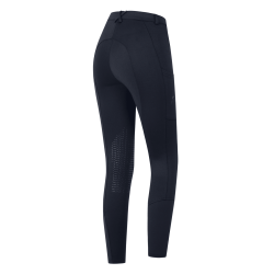 Pantaloni da equitazione ELT Essential grip ginocchia bambino Blu profondo