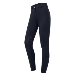 Pantaloni da equitazione ELT Essential grip ginocchia bambino Blu profondo