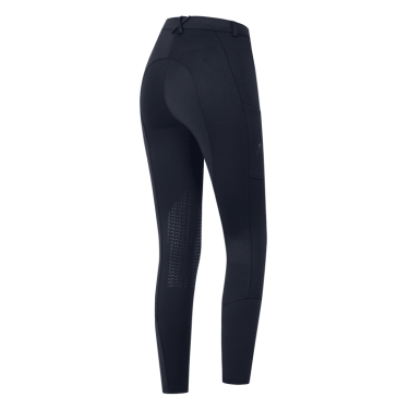 Pantaloni da equitazione ELT Essential grip ginocchia bambino Blu profondo