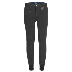 Pantaloni da equitazione termici ELT Fun Sport in silicone per bambini Nero