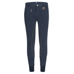 Pantaloni da equitazione termici ELT Fun Sport in silicone per bambini Blu notte