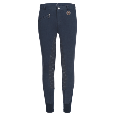 Pantaloni da equitazione termici ELT Fun Sport in silicone per bambini Blu notte