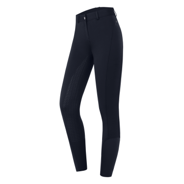 Pantaloni da equitazione termici ELT Essential con silicone da donna Blu profondo