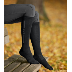 Calze da equitazione unisex in merino ELT Nero