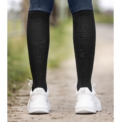 Calze da equitazione ELT effetto compressione Nero