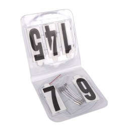 Set di numeri ovali Waldhausen con elastici Bianco