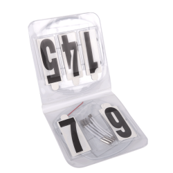 Set di numeri ovali Waldhausen con elastici Bianco
