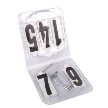 Set di numeri ovali Waldhausen con elastici Bianco