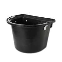 Secchio-mangiatoia da porta Waldhausen con maniglia Nero