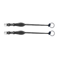 Redini di ritorno Beris in cuoio, set da 2 Nero