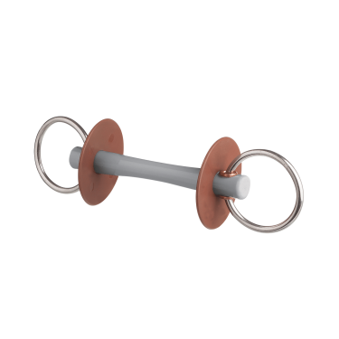 Morso a filetto Beris cannone Comfort fine anello 6 cm Morbido Grigio