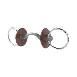 Morso da filetto Beris passaggio di lingua Konnex anello 7,5 cm Morbido Grigio