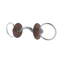 Morso da filetto Beris passaggio di lingua Konnex anello 7,5 cm Morbido Grigio