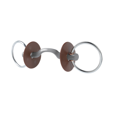 Morso da filetto Beris passaggio di lingua Konnex anello 7,5 cm Morbido Grigio