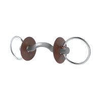 Morso da filetto Beris passaggio di lingua Konnex anello 7,5 cm Morbido Grigio