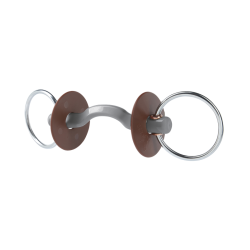 Morso da filetto Beris passaggio di lingua Konnex anello 7,5 cm Duro Grigio