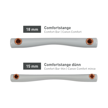 Filet Beris con imboccatura Comfort, anello 6 cm Morbido Grigio